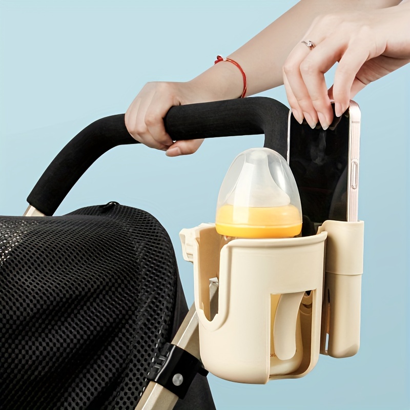 Stroller Accessories - 2-in-1 Universal-Kinderwagen-Getränkehalter mit Handyhalterung, universeller Flaschenhalter