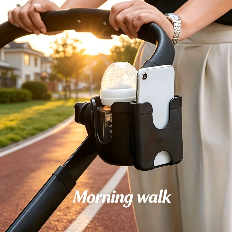 Stroller Accessories - 2-in-1 Universeller Kinderwagen-Getränkehalter mit Handyhalterung, Universeller