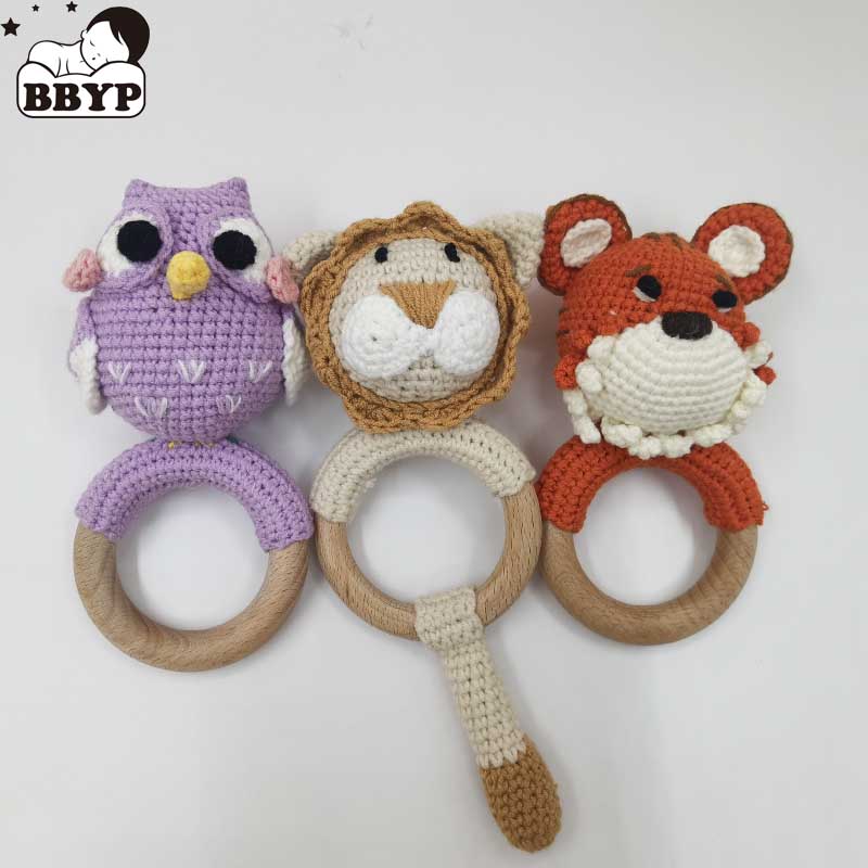 Baby Products Rabbit - 1PC Kaninchen Tiger Lion Häkeln Rassel