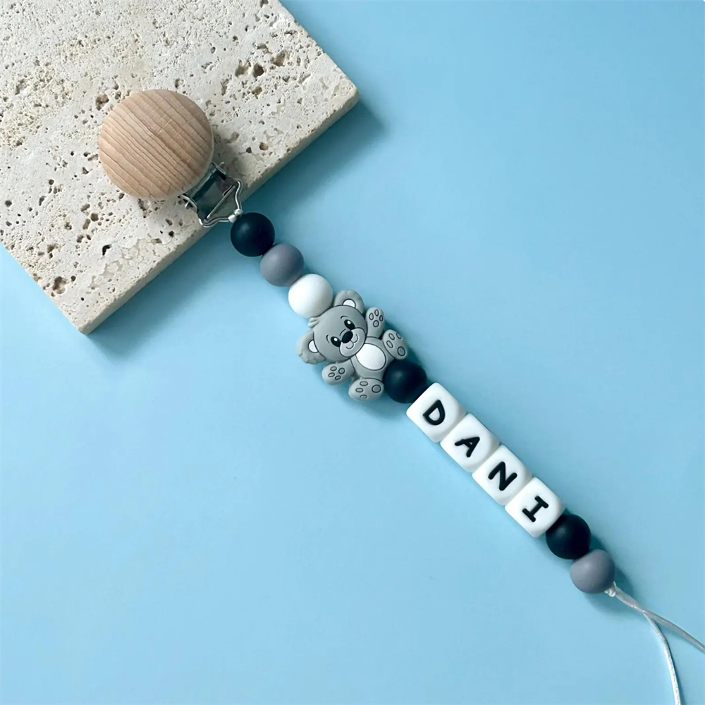 Personalisierte Silikonperlen- – Baby Pacifier Clip Bewertung und Preis